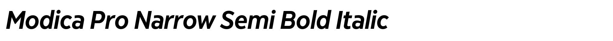 Modica Pro Narrow Semi Bold Italic image